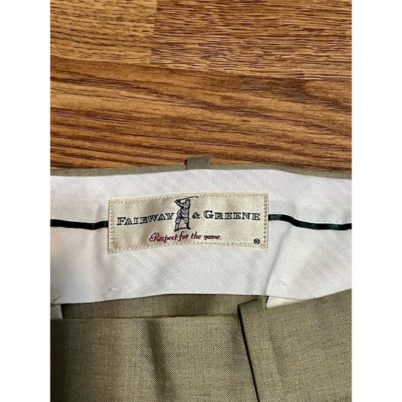Fairway & Greene Men’s Vintage Size W40 Khaki Tan 100% Wool Performance Pants - Picture 3 of 7